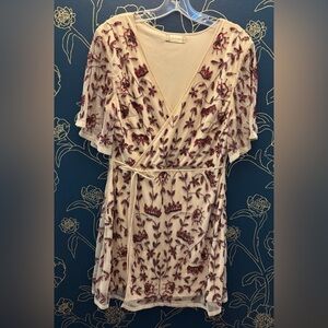 ALTAR’D STATE Etta beaded dress LARGE wedding guest holiday ANTHROPOLOGIE brand